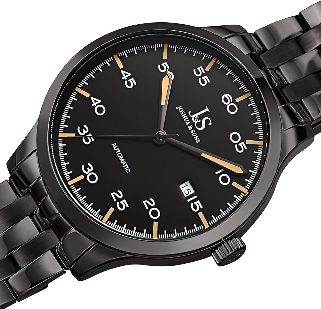 Joshua And Sons Quartz Black Dial Men's Watch JX149BK