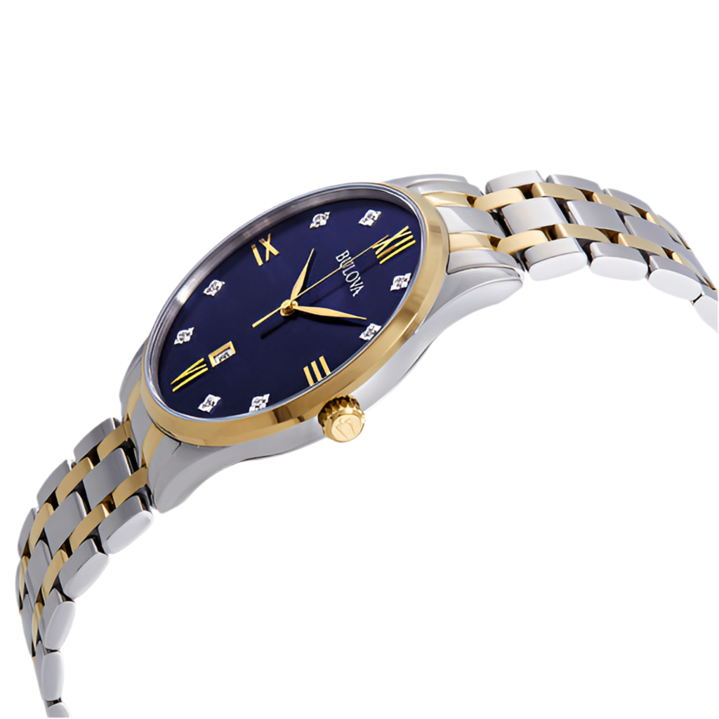 Bulova Classic Diamond Blue Dial Men's Watch Item No. 98D130