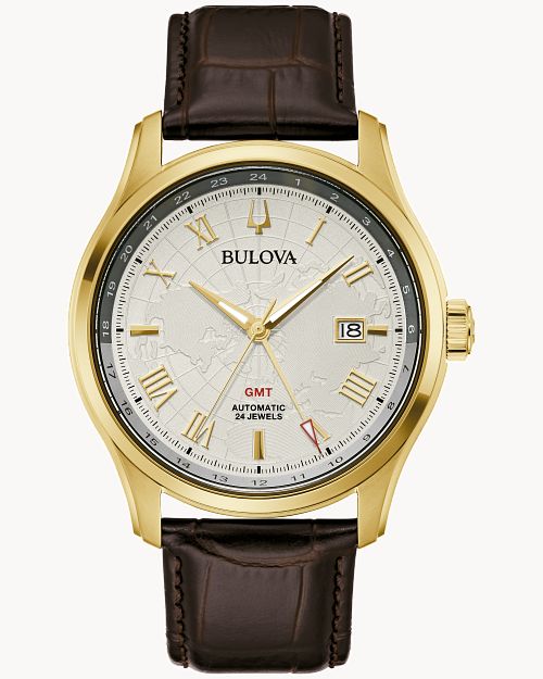 Bulova Wilton GMT Automatic Silver Dial Men's Watch Item No. 97B210