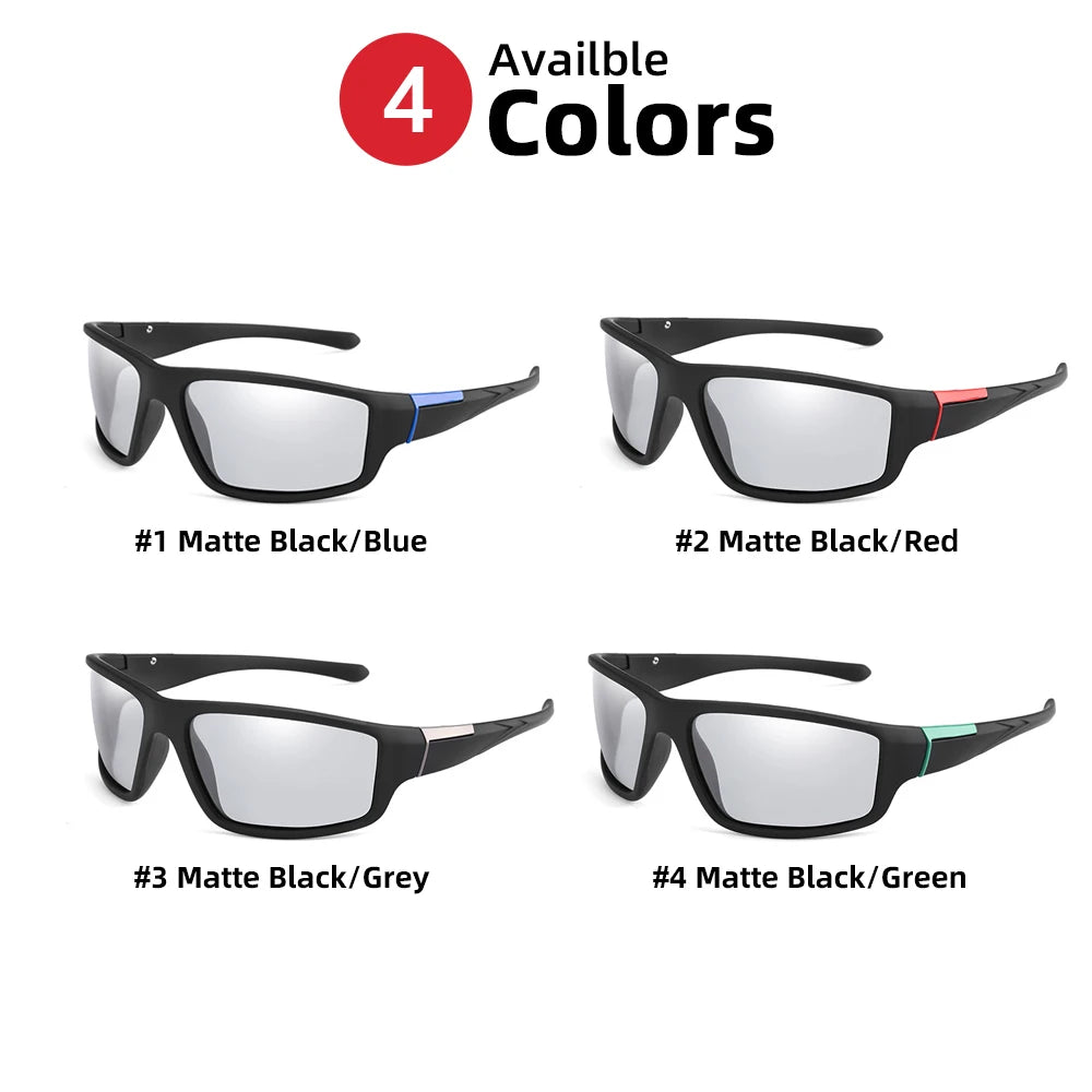 FoxDrop™ VIVIBEE Men Photochromic Sunglasses Black Sports Goggles Women Color Changing Polarized Driving 2025 Discoloration Sun Glasses