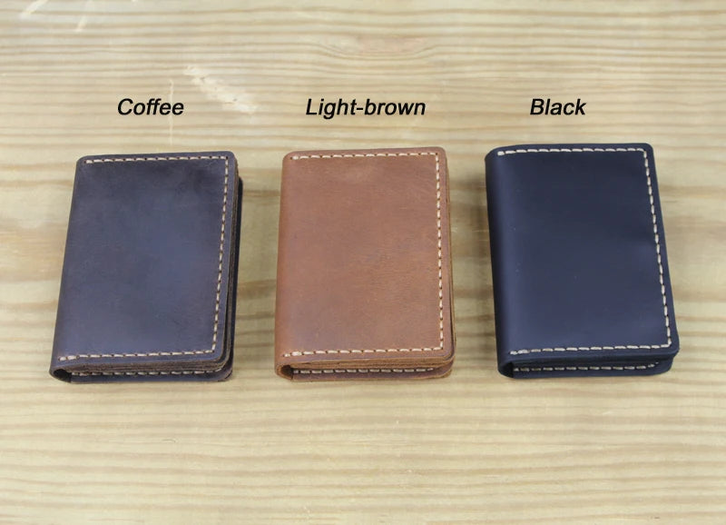 FoxDrop™ Portefeuilles de cartes en cuir véritable de luxe pour hommes, porte-cartes de crédit pour femmes, porte-cartes et pièces d'identité, organisateur pour hommes, porte-cartes de visite