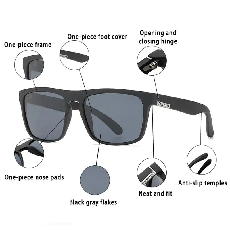 FoxDrop™ Square Polarized Sunglasses Anti Glare Sun Shades For Summer Party Vacation Travel Driving Fishing