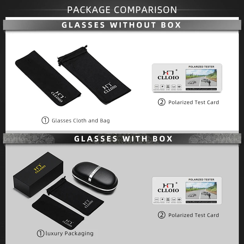 FoxDrop™ CLLOIO Nouvelles lunettes de soleil photochromiques polarisées en aluminium pour hommes Lunettes de conduite polarisées de jour et de nuit Anti-éblouissement Caméléon Oculos de sol