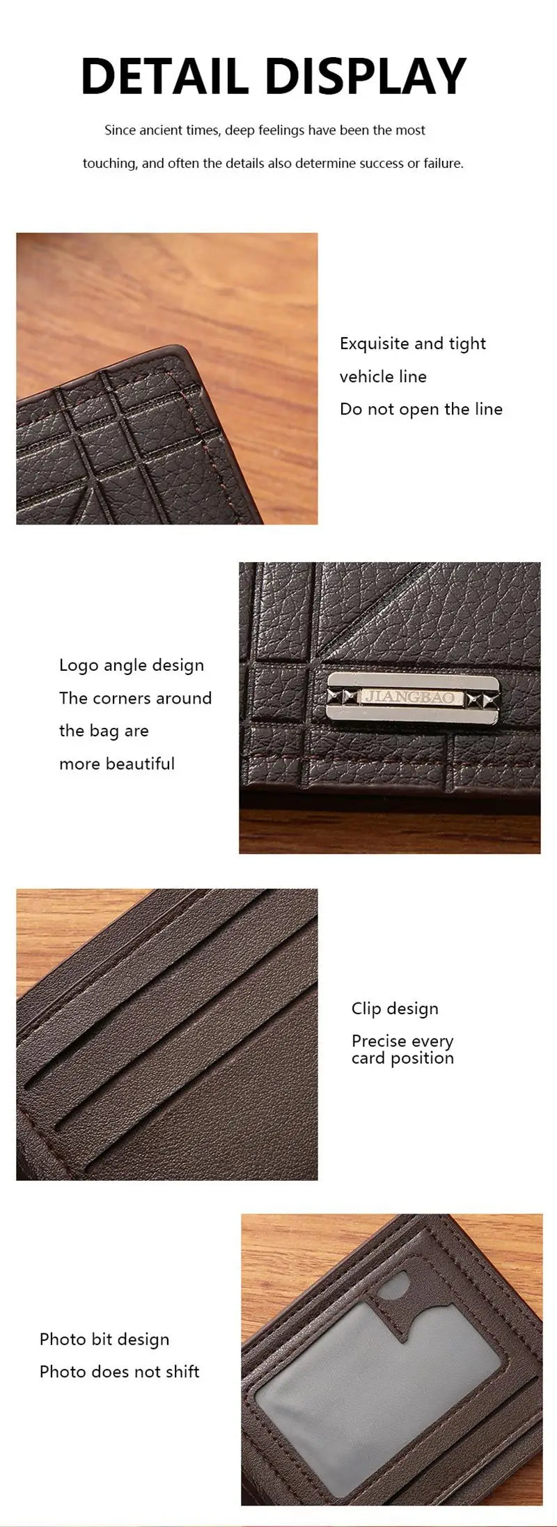 Portefeuille FoxDrop™ pour homme, nouvelle marque, court, à carreaux, horizontal, en cuir souple, grande capacité, multi-cartes