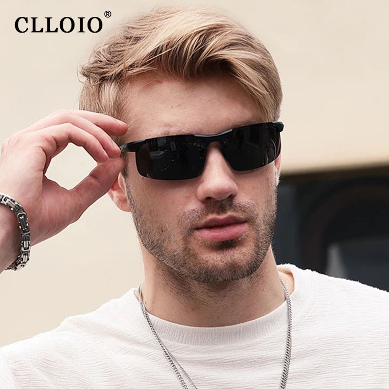 FoxDrop™ CLLOIO Nouvelles lunettes de soleil photochromiques polarisées en aluminium pour hommes Lunettes de conduite polarisées de jour et de nuit Anti-éblouissement Caméléon Oculos de sol