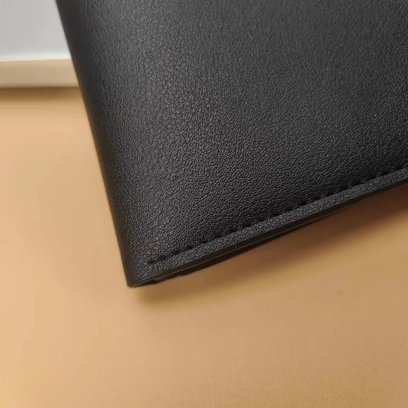 Portefeuille FoxDrop™ pour homme, nouvelle marque, court, à carreaux, horizontal, en cuir souple, grande capacité, multi-cartes