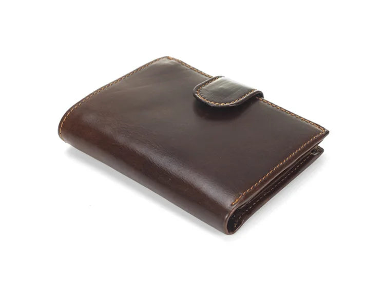Portefeuille FoxDrop™ pour homme, nouveau, en cuir de vache véritable, porte-monnaie, pochette, moraillon, ouvert, qualité supérieure, style rétro, court