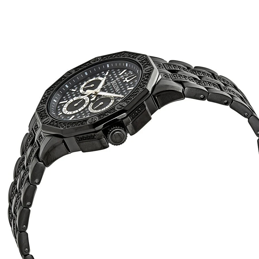 Bulova Octava Black Dial Men's Multifunction Watch Item No. 98C134