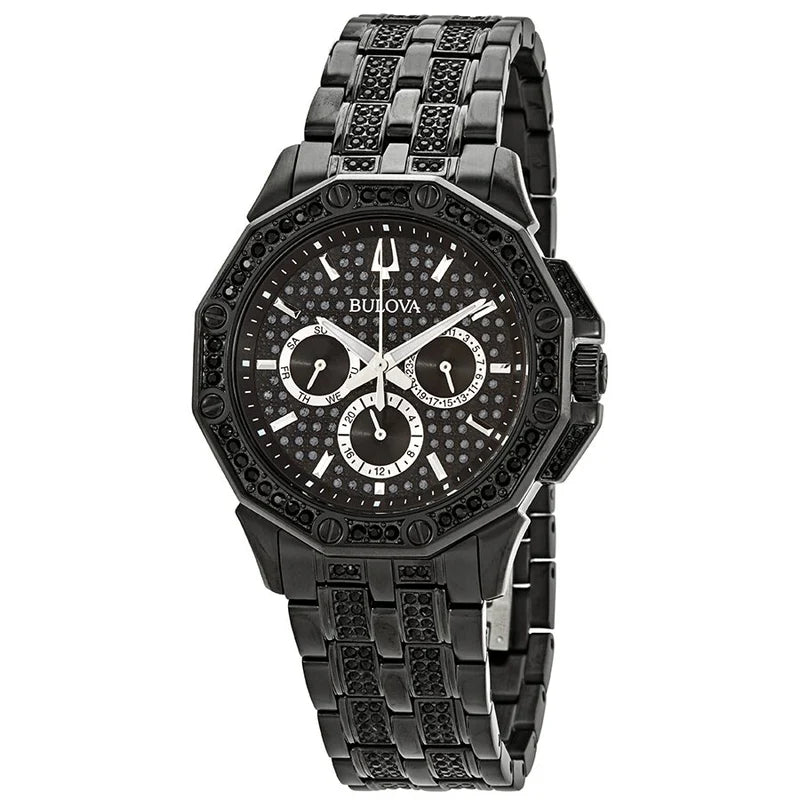 Bulova Octava Black Dial Men's Multifunction Watch Item No. 98C134