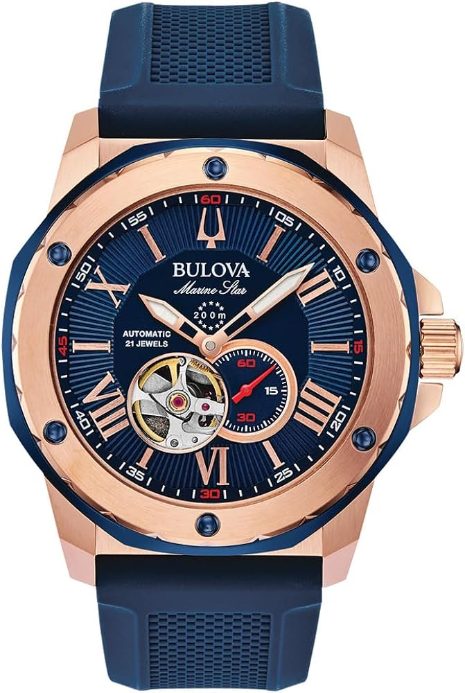 Bulova Marine Star Automatic Blue Dial Men's Watch Item No. 98A227