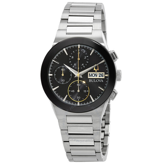 Bulova Millennia Chronograph Quartz Black Dial Men's Watch Item No. 96C149