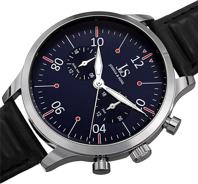 Joshua And Sons Quartz Blue Dial Men's JX146SSBK