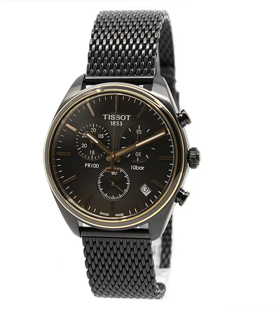 Tissot PR 100 Chronograph Black Dial Men's Watch Item No. T101.417.23.061.00