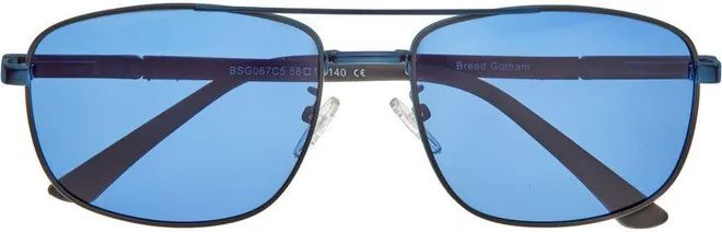 Breed Men's Blue Rectangular Sunglasses