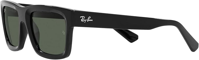 Ray-Ban Warren Bio Based Dark Green Rectangular Unisex Sunglasses Item No. RB4396 667771 57