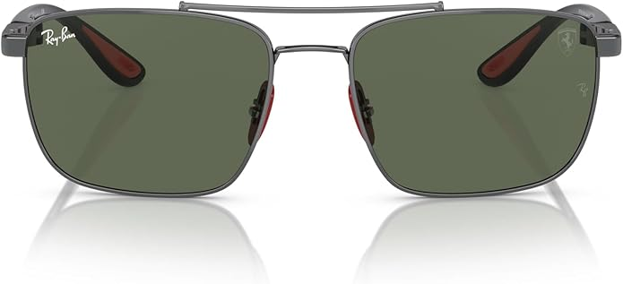 Ray-Ban Scuderia Ferrari Dark Green Square Men's Sunglasses Item No. RB3715M F00171 58