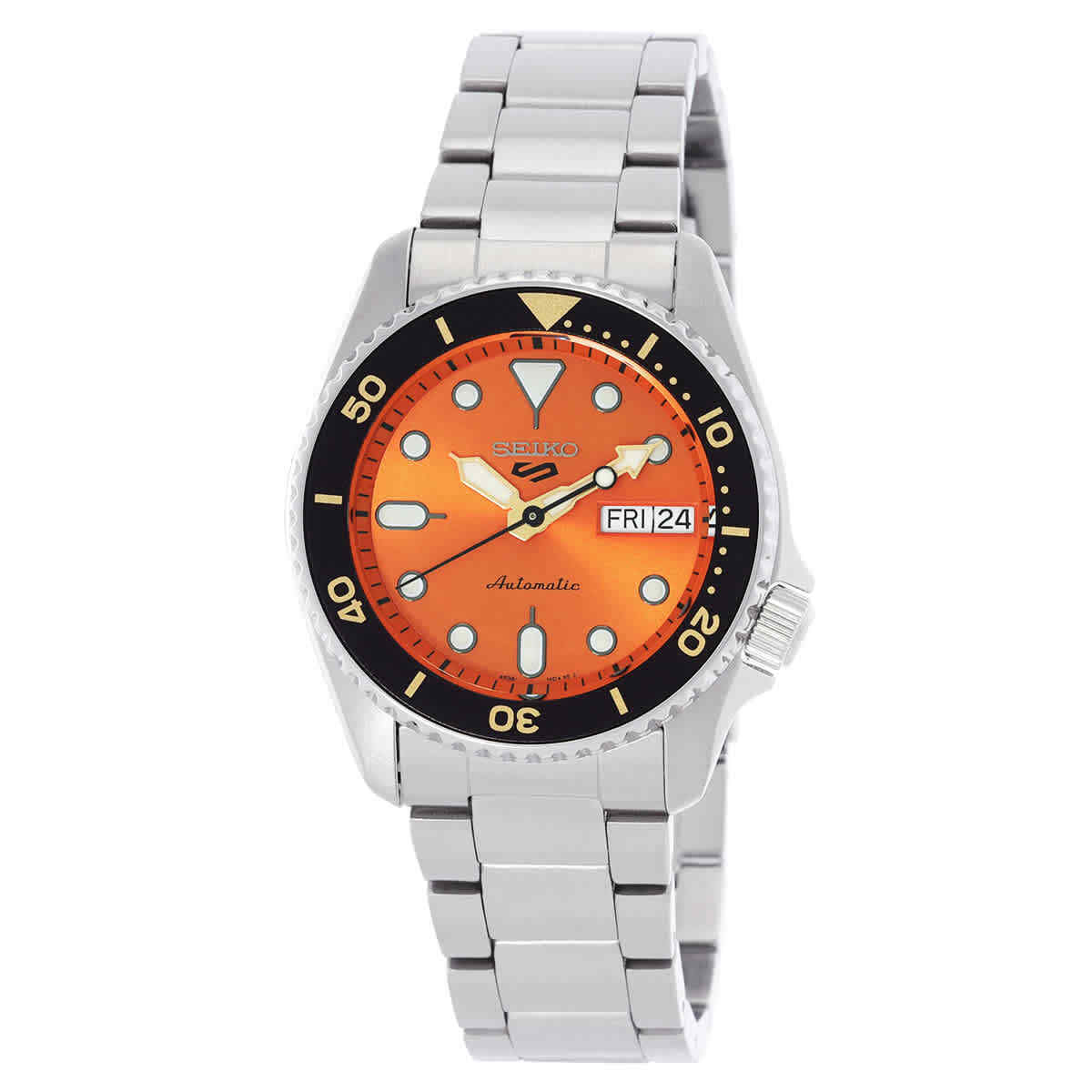 Seiko 5 Automatic Orange Dial Unisex Watch Item No. SRPK35