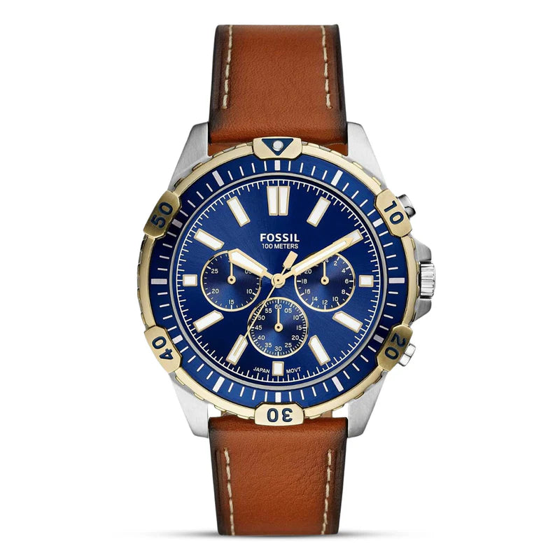 Fossil  Garrett Chronograph Quartz Blue Dial Men's Watch Item No. FS5625
