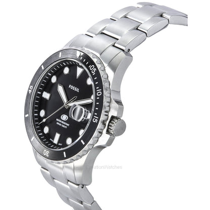 Montre homme Fossil Blue Dive à quartz et cadran noir, référence FS6032