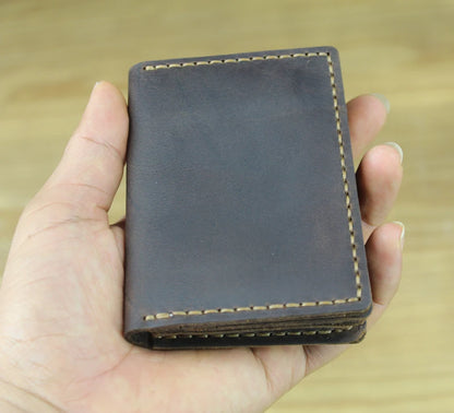 FoxDrop™ Portefeuilles de cartes en cuir véritable de luxe pour hommes, porte-cartes de crédit pour femmes, porte-cartes et pièces d'identité, organisateur pour hommes, porte-cartes de visite