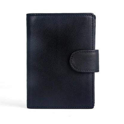 FoxDrop™ 2022 - Carteras de cuero para hombre, de piel de vaca auténtica, con 14 tarjeteros, monedero corto de alta calidad, reutilizables.