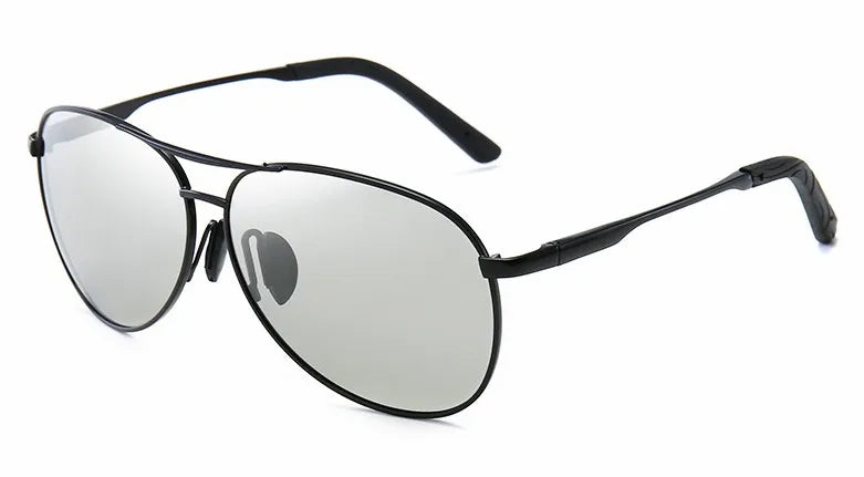 FoxDrop™ Aviation Metail Frame Polarized Sunglasses Men Color Changing Sun Glasses  Pilot Male Day Night Vision Driving