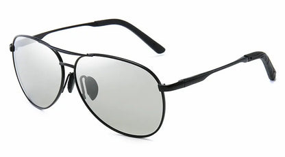 FoxDrop™ Aviation Metail Frame Polarized Sunglasses Men Color Changing Sun Glasses  Pilot Male Day Night Vision Driving