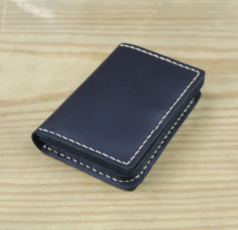 FoxDrop™ Portefeuilles de cartes en cuir véritable de luxe pour hommes, porte-cartes de crédit pour femmes, porte-cartes et pièces d'identité, organisateur pour hommes, porte-cartes de visite