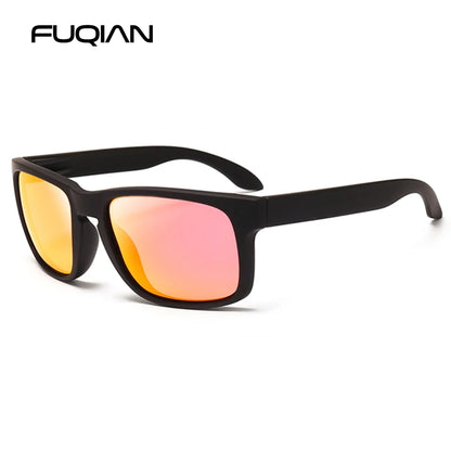 FoxDrop™ Classic Fashion Square Polarized Sunglasses Men Vintage Plastic Male Sun Glasses Women Stylish Black Outdoor Sports Shades UV400