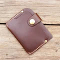 FoxDrop™ Portefeuilles de cartes en cuir véritable de luxe pour hommes, porte-cartes de crédit pour femmes, porte-cartes et pièces d'identité, organisateur pour hommes, porte-cartes de visite