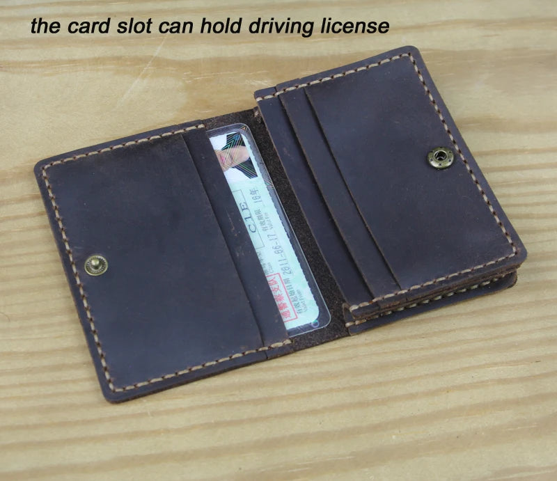 FoxDrop™ Portefeuilles de cartes en cuir véritable de luxe pour hommes, porte-cartes de crédit pour femmes, porte-cartes et pièces d'identité, organisateur pour hommes, porte-cartes de visite