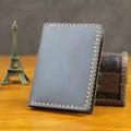 FoxDrop™ Portefeuilles de cartes en cuir véritable de luxe pour hommes, porte-cartes de crédit pour femmes, porte-cartes et pièces d'identité, organisateur pour hommes, porte-cartes de visite