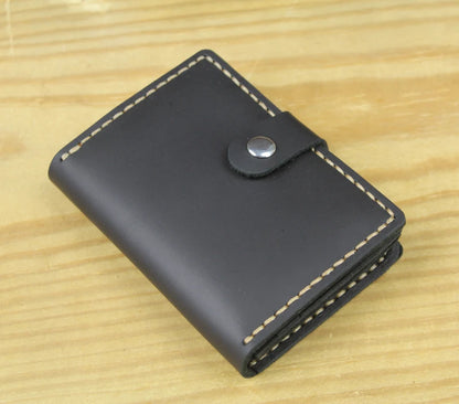 FoxDrop™ Portefeuilles de cartes en cuir véritable de luxe pour hommes, porte-cartes de crédit pour femmes, porte-cartes et pièces d'identité, organisateur pour hommes, porte-cartes de visite