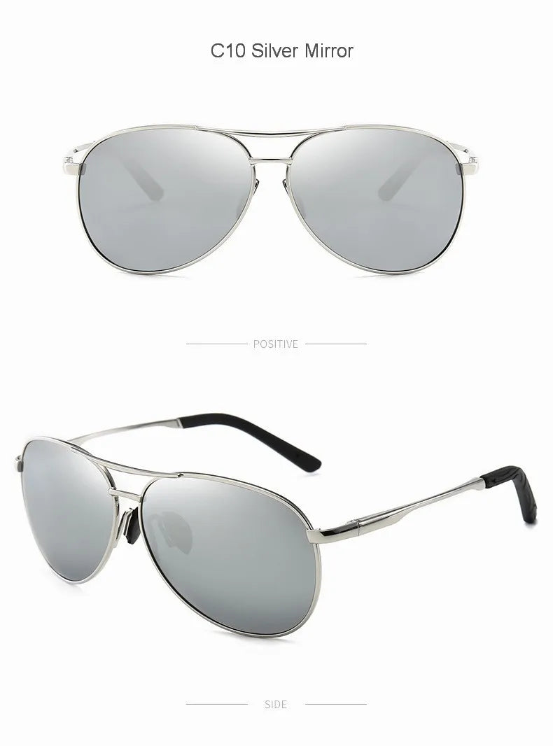 FoxDrop™ Aviation Metail Frame Polarized Sunglasses Men Color Changing Sun Glasses  Pilot Male Day Night Vision Driving