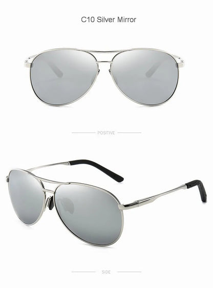 FoxDrop™ Aviation Metail Frame Polarized Sunglasses Men Color Changing Sun Glasses  Pilot Male Day Night Vision Driving