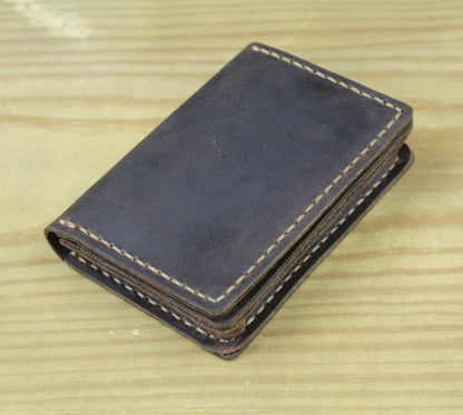 FoxDrop™ Portefeuilles de cartes en cuir véritable de luxe pour hommes, porte-cartes de crédit pour femmes, porte-cartes et pièces d'identité, organisateur pour hommes, porte-cartes de visite