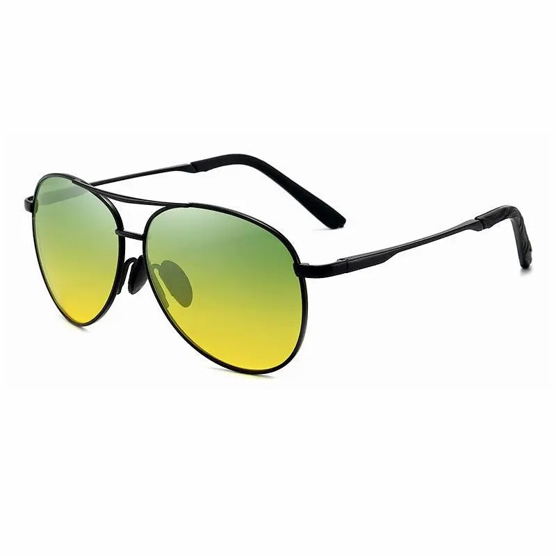 FoxDrop™ Aviation Metail Frame Polarized Sunglasses Men Color Changing Sun Glasses  Pilot Male Day Night Vision Driving