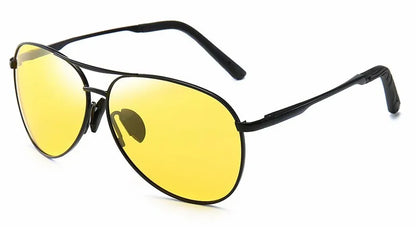 FoxDrop™ Aviation Metail Frame Polarized Sunglasses Men Color Changing Sun Glasses  Pilot Male Day Night Vision Driving