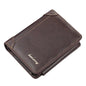 Portefeuilles FoxDrop™ en cuir pour hommes, nouveaux, de haute qualité, fermeture éclair, design court, porte-cartes, porte-monnaie vintage, porte-monnaie pour hommes