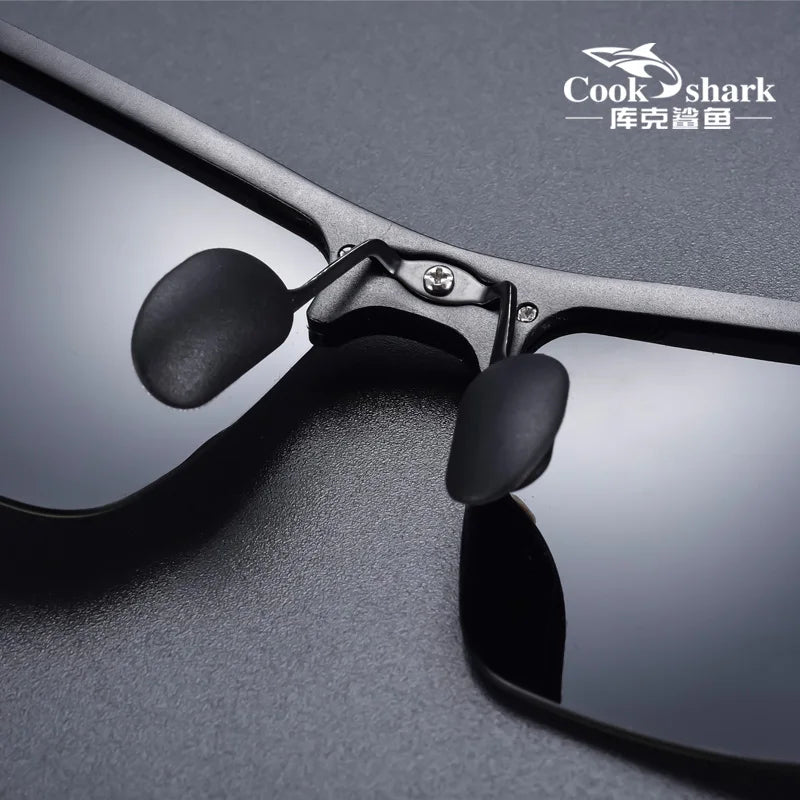 FoxDrop™ Cook Shark's new aluminum magnesium sunglasses men's sunglasses HD polarized driving drivers color glasses tide