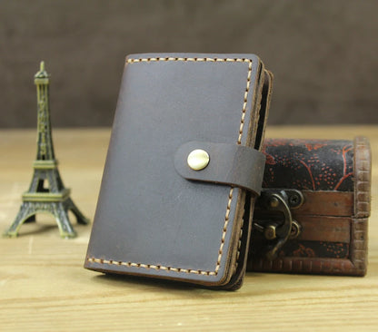 FoxDrop™ Portefeuilles de cartes en cuir véritable de luxe pour hommes, porte-cartes de crédit pour femmes, porte-cartes et pièces d'identité, organisateur pour hommes, porte-cartes de visite