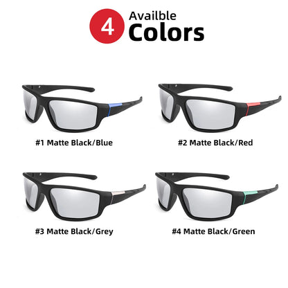FoxDrop™ VIVIBEE Men Photochromic Sunglasses Black Sports Goggles Women Color Changing Polarized Driving 2025 Discoloration Sun Glasses