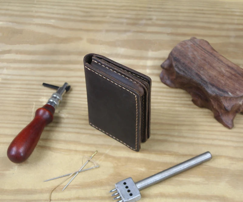 FoxDrop™ Portefeuilles de cartes en cuir véritable de luxe pour hommes, porte-cartes de crédit pour femmes, porte-cartes et pièces d'identité, organisateur pour hommes, porte-cartes de visite