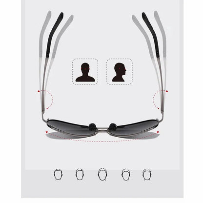 FoxDrop™ Aviation Metail Frame Polarized Sunglasses Men Color Changing Sun Glasses  Pilot Male Day Night Vision Driving