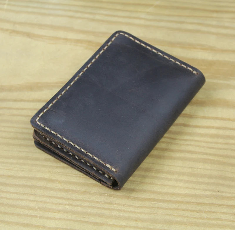 FoxDrop™ Portefeuilles de cartes en cuir véritable de luxe pour hommes, porte-cartes de crédit pour femmes, porte-cartes et pièces d'identité, organisateur pour hommes, porte-cartes de visite