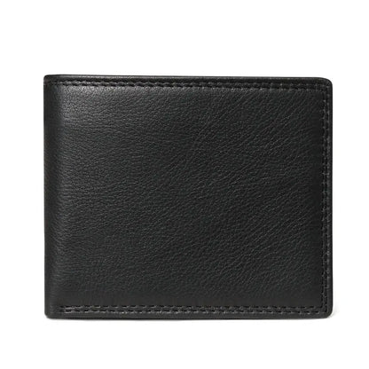 Cartera FoxDrop™ de piel de vacuno para hombre con monedero, estilo vintage, de piel auténtica marrón, con tarjetero.