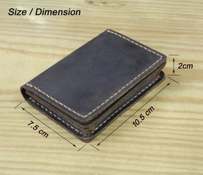 FoxDrop™ Portefeuilles de cartes en cuir véritable de luxe pour hommes, porte-cartes de crédit pour femmes, porte-cartes et pièces d'identité, organisateur pour hommes, porte-cartes de visite