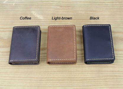FoxDrop™ Portefeuilles de cartes en cuir véritable de luxe pour hommes, porte-cartes de crédit pour femmes, porte-cartes et pièces d'identité, organisateur pour hommes, porte-cartes de visite