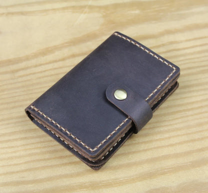 FoxDrop™ Portefeuilles de cartes en cuir véritable de luxe pour hommes, porte-cartes de crédit pour femmes, porte-cartes et pièces d'identité, organisateur pour hommes, porte-cartes de visite