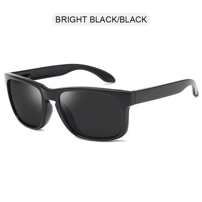 FoxDrop™ Classic Fashion Square Polarized Sunglasses Men Vintage Plastic Male Sun Glasses Women Stylish Black Outdoor Sports Shades UV400